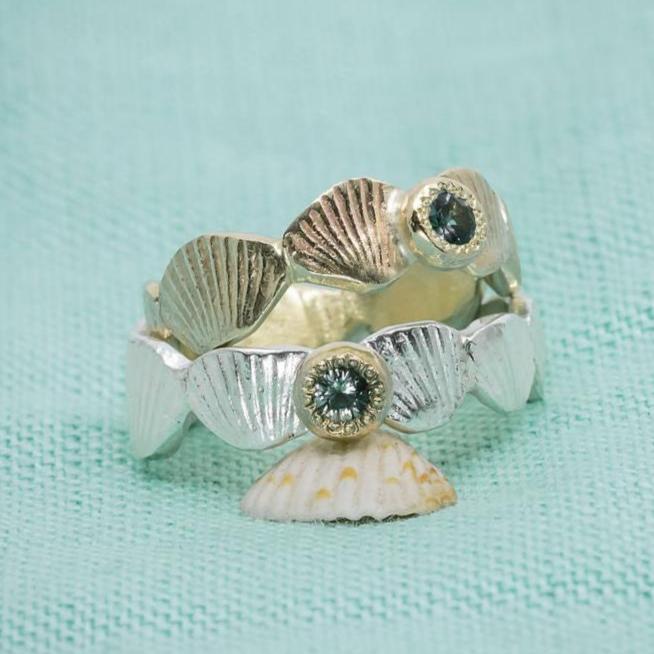 Mermaid Dreaming in silver and yellow gold